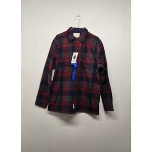 Men's Weatherproof vintage red plaid button-up size large